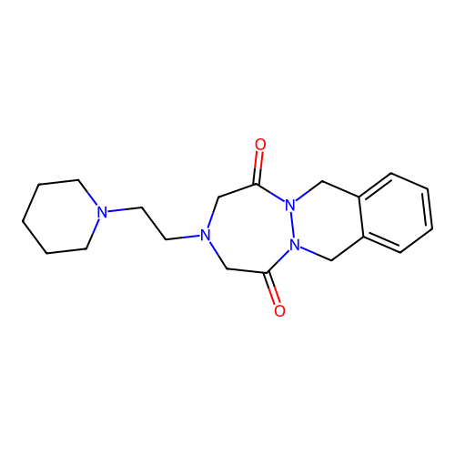 3-(2-Piperidin-1-ylethyl)-3,4,7,12-tetrahydro-1H-(1,2,5)triazepino(1,2-b)phthalazine-1,5(2H)-dione structure