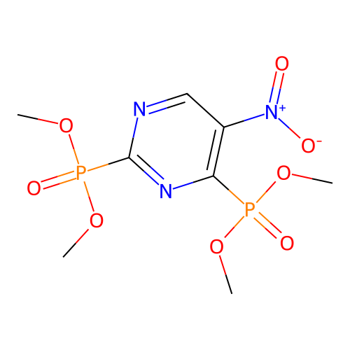 Tetramethyl (5-nitropyrimidine-2,4-diyl)bis(phosphonate) structure