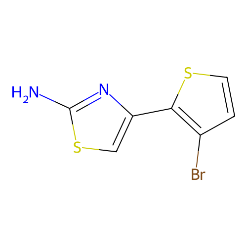 4-(3-Bromothiophen-2-yl)-1,3-thiazol-2-amine structure