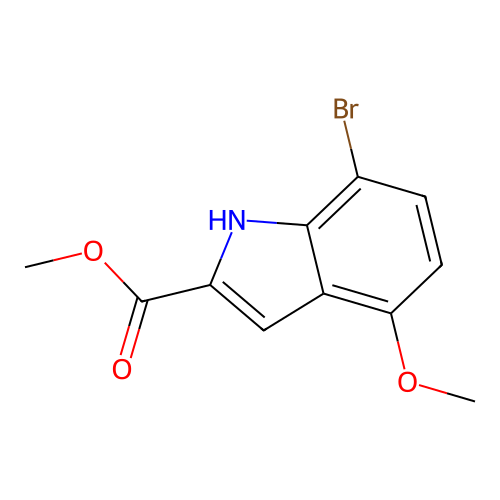 methyl 7-bromo-4-methoxy-1H-indole-2-carboxylate structure