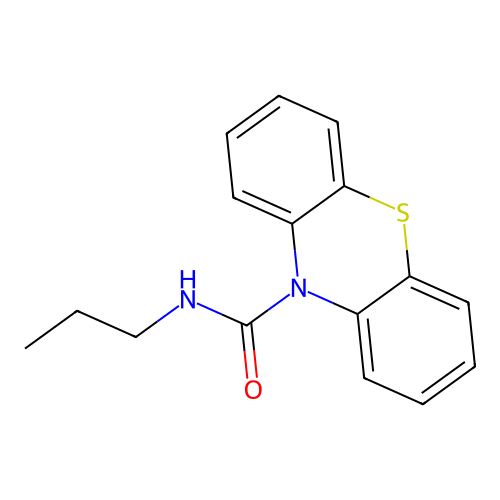 N-propyl-10H-phenothiazine-10-carboxamide structure