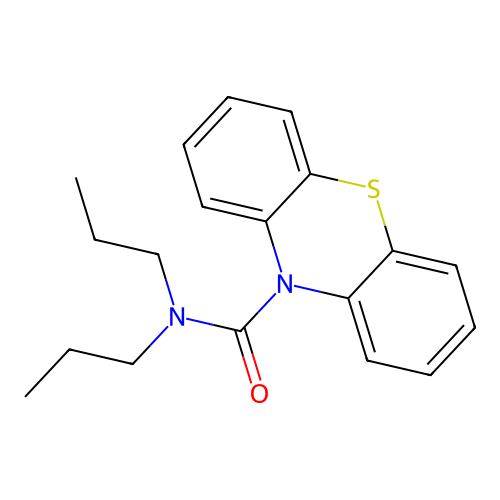 N,N-dipropyl-10H-phenothiazine-10-carboxamide structure