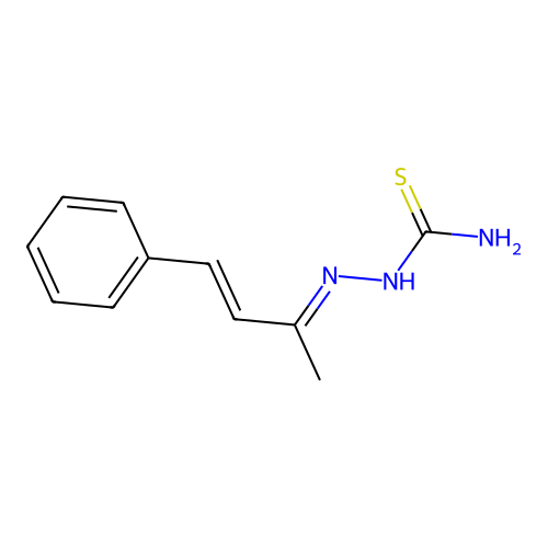 2-(1-Methyl-3-phenyl-2-propen-1-ylidene)hydrazinecarbothioamide structure