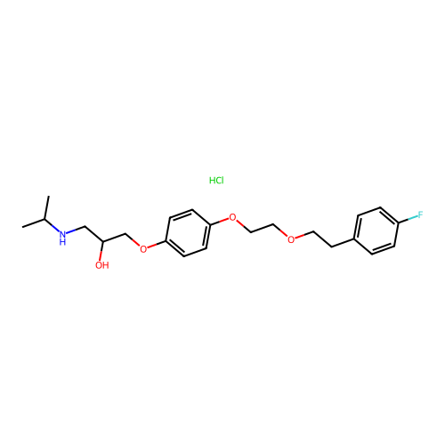 2-Propanol, 1-(4-(2-(2-(4-fluorophenyl)ethoxy)ethoxy)phenoxy)-3-((1-methylethyl)amino)-, hydrochloride structure