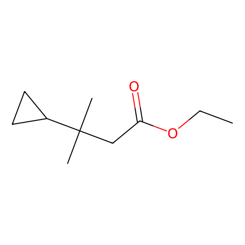 Ethyl 3-cyclopropyl-3-methylbutanoate structure