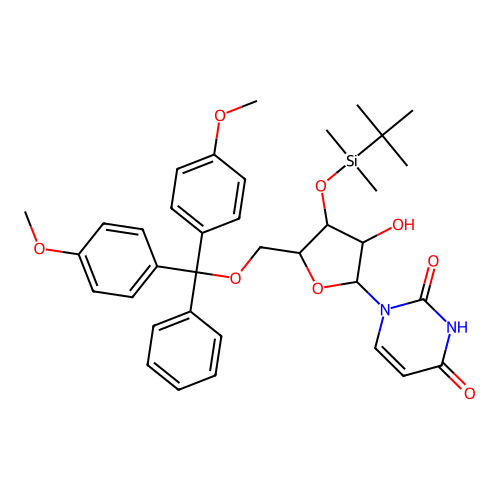 TBDMS(-3)[DMT(-5)]Penf-uracil-1-yl structure