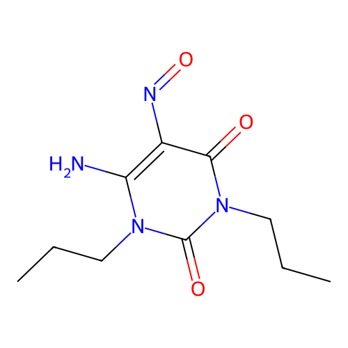6-Amino-5-nitroso-1,3-dipropylpyrimidine-2,4(1H,3H)-dione structure