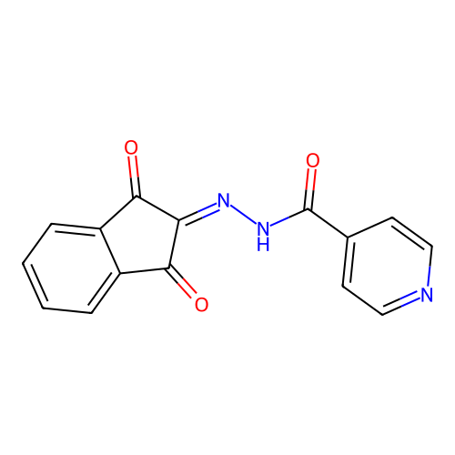 N-(Aza(1,3-dioxoindan-2-ylidene)methyl)-4-pyridylformamide structure