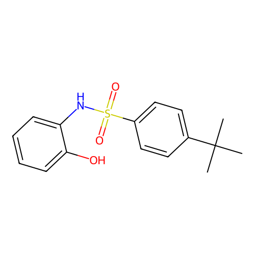 4-tert-butyl-N-(2-hydroxyphenyl)benzenesulfonamide structure