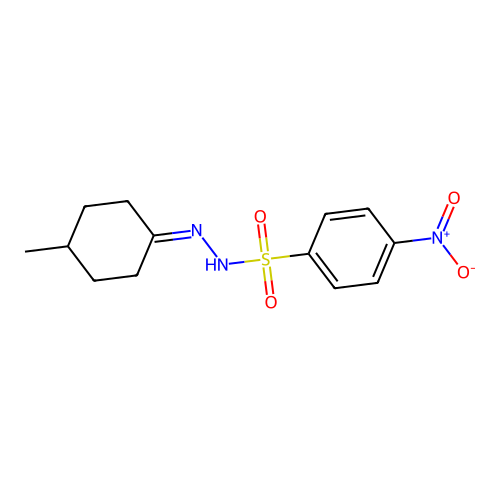 N-[(4-methylcyclohexylidene)amino]-4-nitrobenzenesulfonamide structure