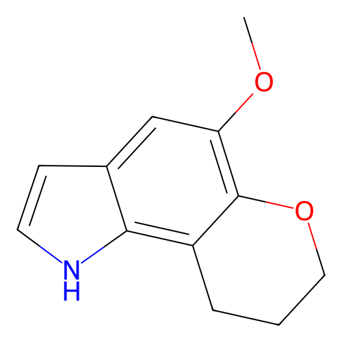 Pyrano(2,3-g)indole, 1,7,8,9-tetrahydro-5-methoxy- structure