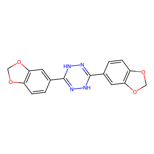 3,6-Bis(1,3-benzodioxol-5-yl)-1,4-dihydro-1,2,4,5-tetrazine structure