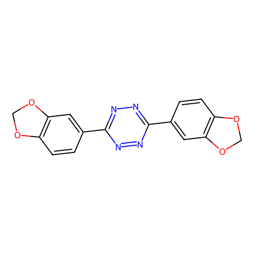 3,6-Bis(1,3-benzodioxol-5-yl)-1,2,4,5-tetrazine structure