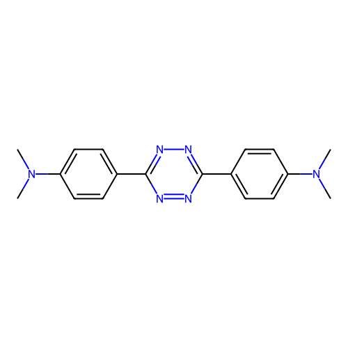3,6-Bis(p-dimethylaminophenyl)-1,2,4,5-tetrazine structure