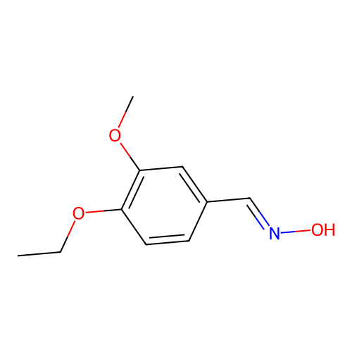 N-[(4-ethoxy-3-methoxyphenyl)methylidene]hydroxylamine structure