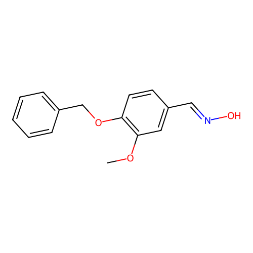 Benzaldehyde, 3-methoxy-4-(phenylmethoxy)-, oxime structure