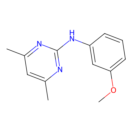 N-(3-methoxyphenyl)-4,6-dimethylpyrimidin-2-amine structure