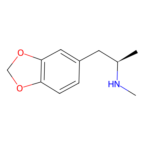 (-)-Methylenedioxymethamphetamine structure