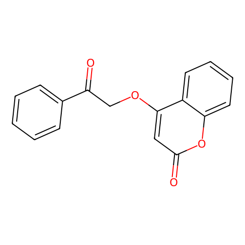 4-(2-Oxo-2-phenylethoxy)-2H-1-benzopyran-2-one structure