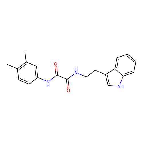 N'-(3,4-dimethylphenyl)-N-[2-(1H-indol-3-yl)ethyl]oxamide structure