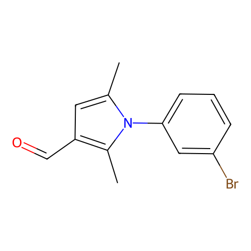 1-(3-bromophenyl)-2,5-dimethyl-1H-pyrrole-3-carbaldehyde structure