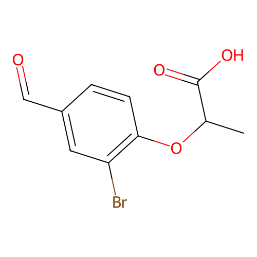 2-(2-Bromo-4-formylphenoxy)propanoic acid structure