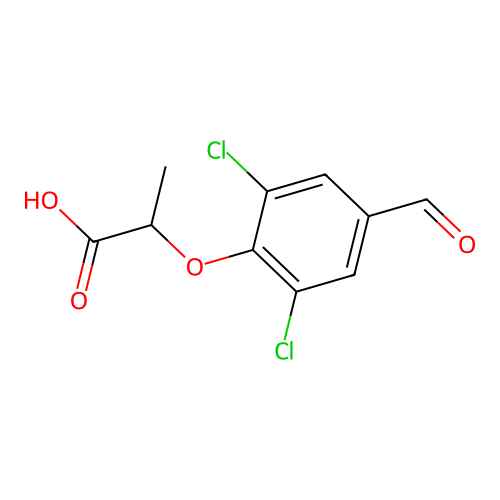 2-(2,6-Dichloro-4-formylphenoxy)propanoic acid structure