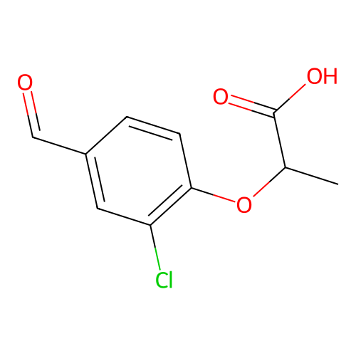 2-(2-Chloro-4-formylphenoxy)propanoic acid structure