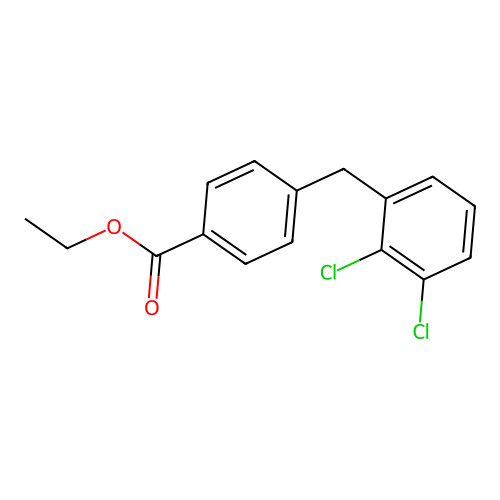 Ethyl 4-[(2,3-dichlorophenyl)methyl]benzoate structure