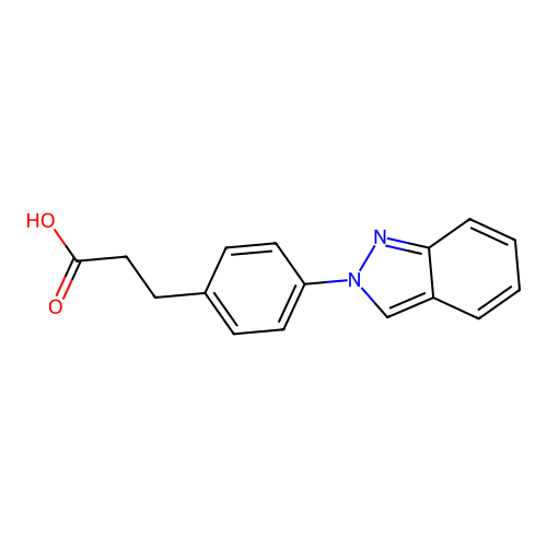 Propionic acid, 3-(p-(2H-indazol-2-yl)phenyl)- structure