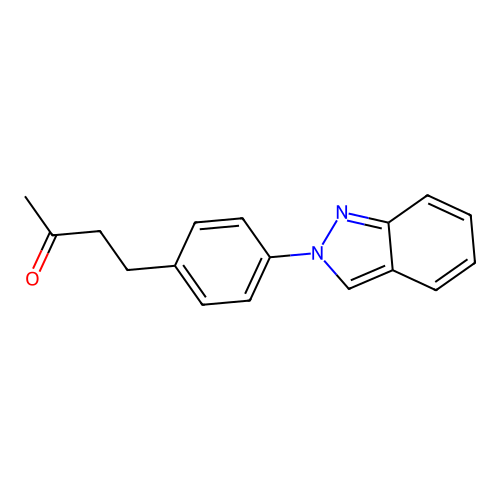 2-Butanone, 4-(4-(2H-indazol-2-yl)phenyl)- structure