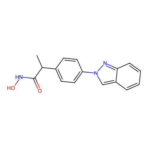 Benzeneacetamide, N-hydroxy-4-(2H-indazol-2-yl)-alpha-methyl- structure