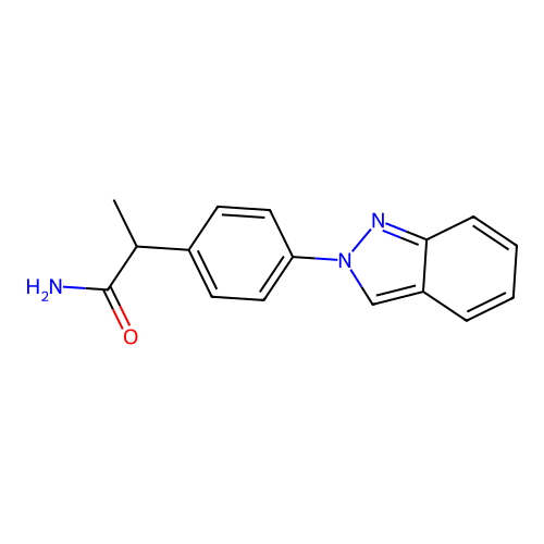 Benzeneacetamide, 4-(2H-indazol-2-yl)-alpha-methyl- structure