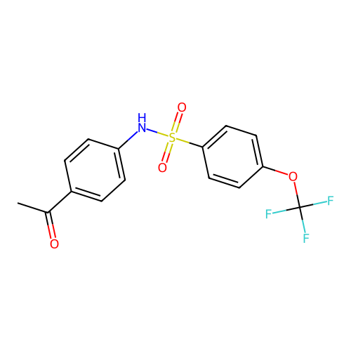 N-(4-acetylphenyl)-4-(trifluoromethoxy)benzenesulfonamide structure