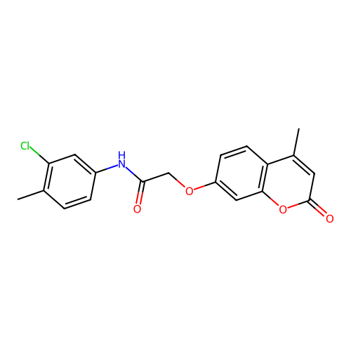 N-(3-chloro-4-methylphenyl)-2-((4-methyl-2-oxo-2H-chromen-7-yl)oxy)acetamide structure