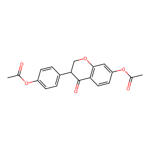 Dihydrodaidzein diacetate structure