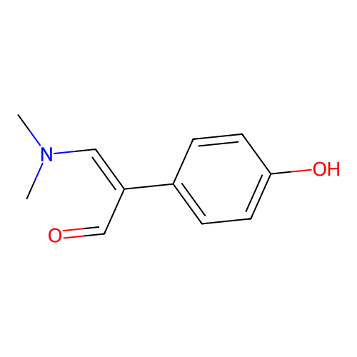 3-(Dimethylamino)-2-(4-hydroxyphenyl)acrylaldehyde structure