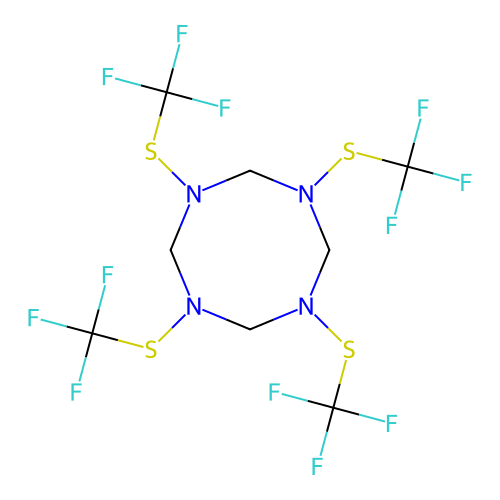 1,3,5,7-Tetrakis(trifluoromethylsulfanyl)-1,3,5,7-tetrazocane structure