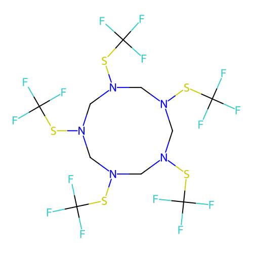 1,3,5,7,9-Pentakis(trifluoromethylsulfanyl)-1,3,5,7,9-pentazecane structure
