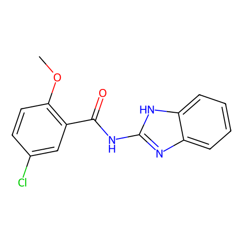 N-(1H-benzimidazol-2-yl)-5-chloro-2-methoxybenzamide structure