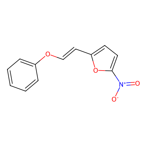 2-Nitro-5-(2-phenoxyethenyl)furan structure