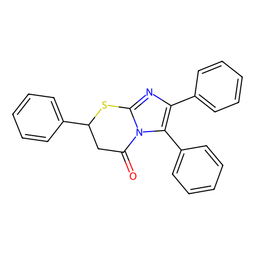 2,3,7-triphenyl-6,7-dihydro-5H-imidazo[2,1-b][1,3]thiazin-5-one structure