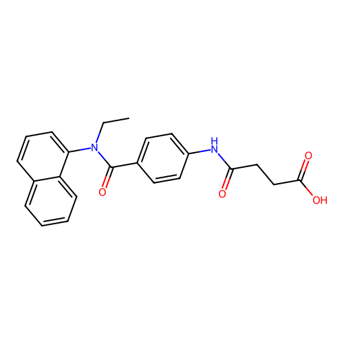 4-[4-[Ethyl(naphthalen-1-yl)carbamoyl]anilino]-4-oxobutanoic acid structure