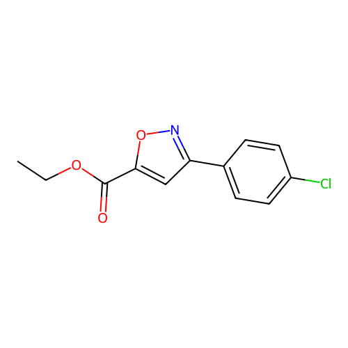 Ethyl 3-(4-chlorophenyl)isoxazole-5-carboxylate structure