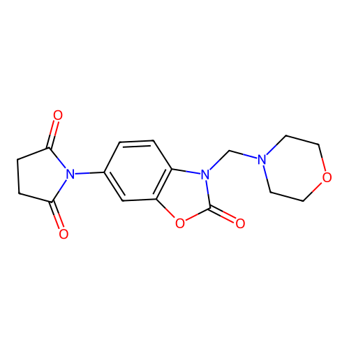 3-Morpholine-6-N-succinimide-benzoxazolinone-2 structure