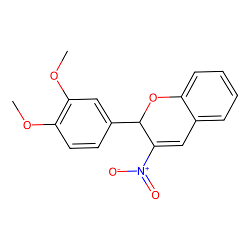2-(3,4-dimethoxyphenyl)-3-nitro-2H-chromene structure