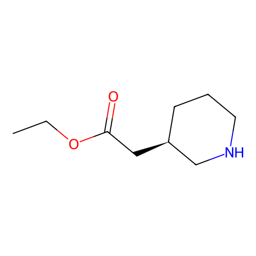 ethyl 2-[(3R)-piperidin-3-yl]acetate structure