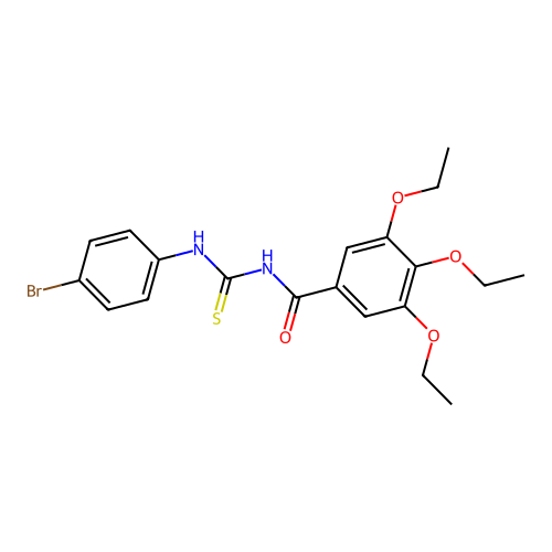 N-[(4-bromophenyl)carbamothioyl]-3,4,5-triethoxybenzamide structure