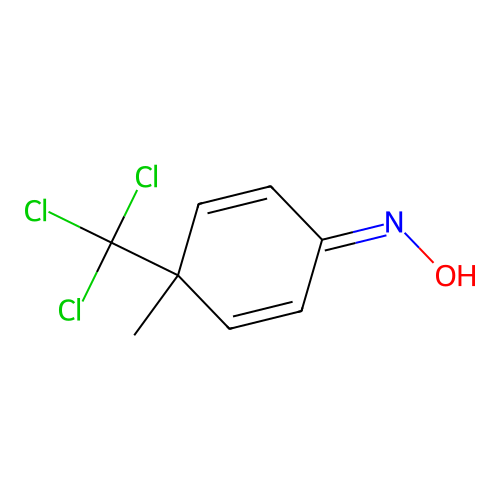 N-[4-methyl-4-(trichloromethyl)cyclohexa-2,5-dien-1-ylidene]hydroxylamine structure