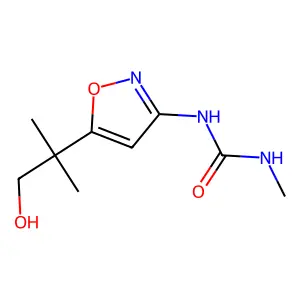 Urea, N-(5-(2-hydroxy-1,1-dimethylethyl)-3-isoxazolyl)-N'-methyl- structure